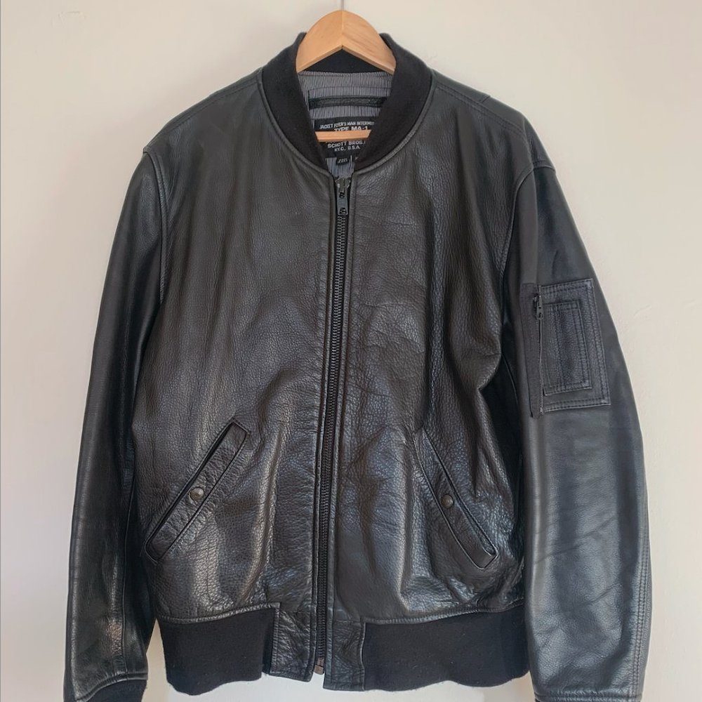 Schott Brothers Leather Type MA-1 Bomber Jacket